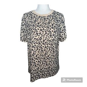 Blooming Jelly Cheetah Print Tan and Black Short Sleeve T-Shirt Sz XL